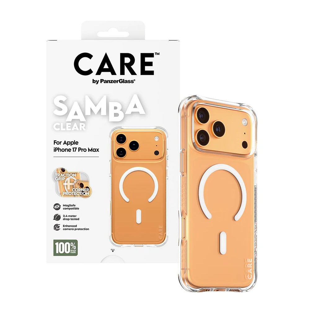 Husa MagSafe pentru Apple iPhone 17 Pro Max, PanzerGlass, Care Fashionable, Transparenta Alba