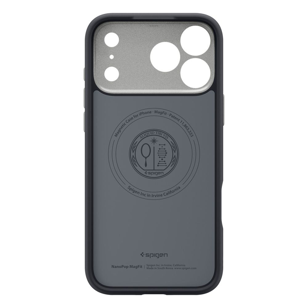 Husa MagSafe pentru Apple iPhone 17 Pro Max, Spigen, Caseology Nano Pop, Neagra