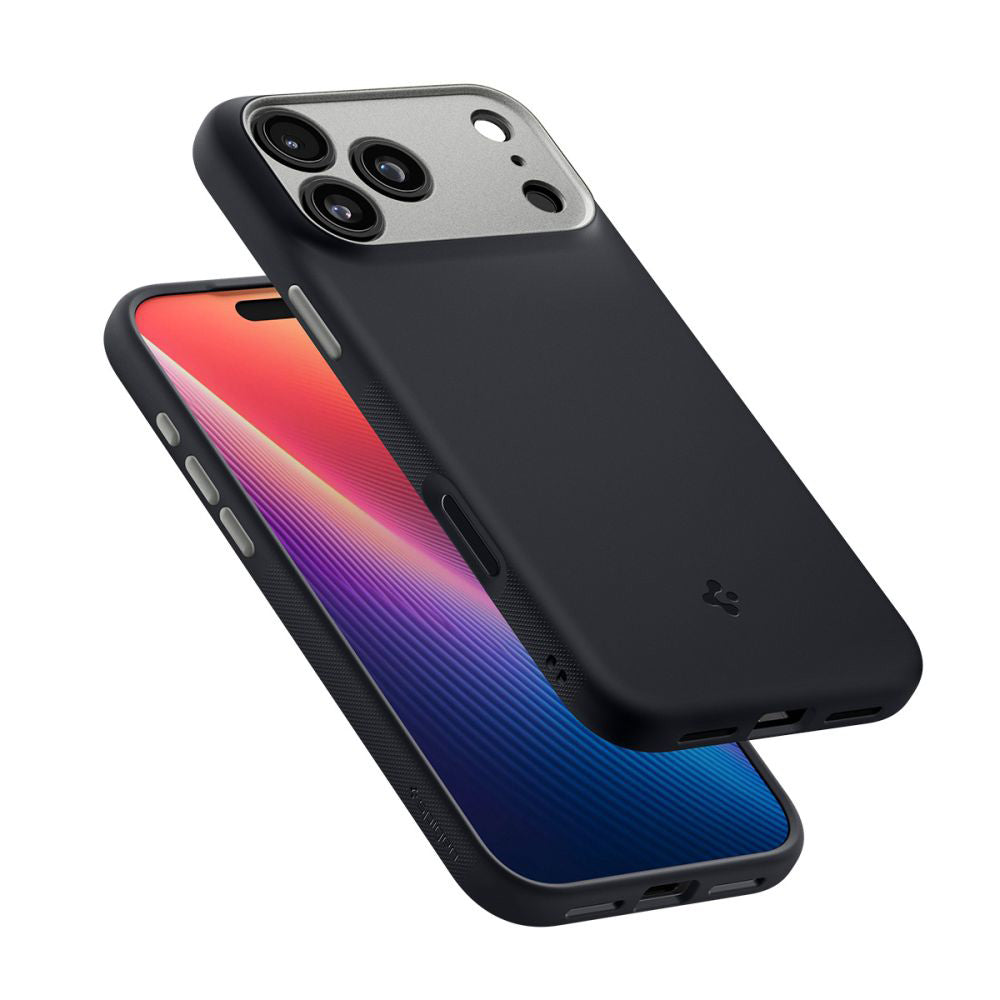 Husa MagSafe pentru Apple iPhone 17 Pro Max, Spigen, Caseology Nano Pop, Neagra