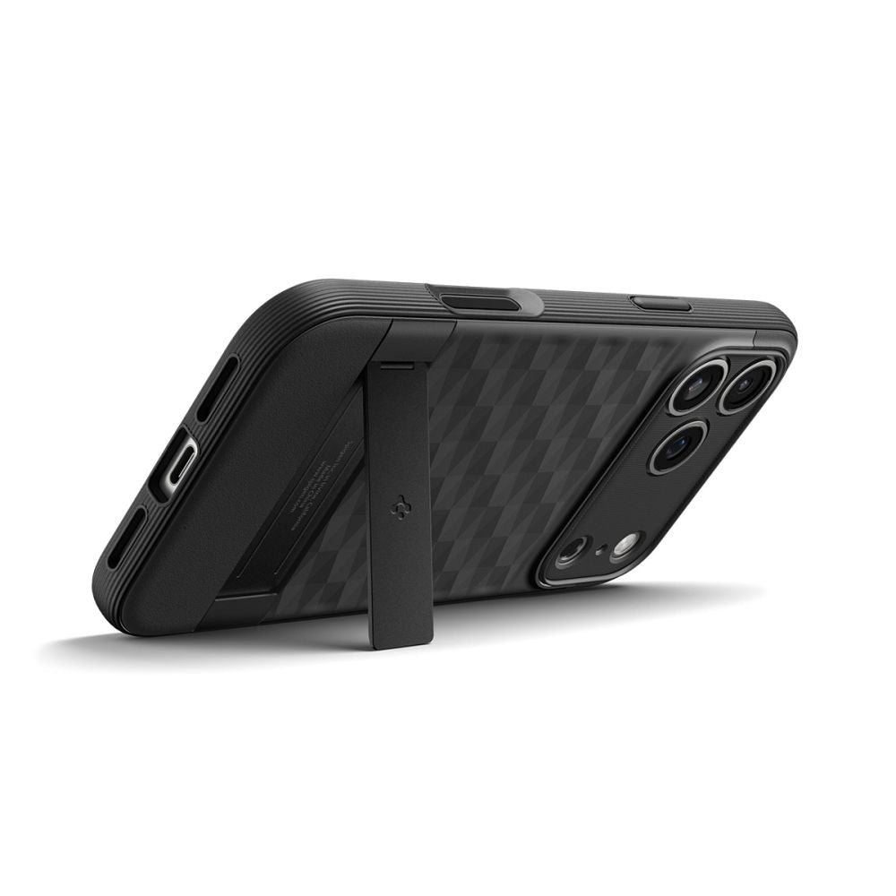 Husa MagSafe pentru Apple iPhone 17 Pro Max, Spigen, Caseology Parallax S, Neagra Mata