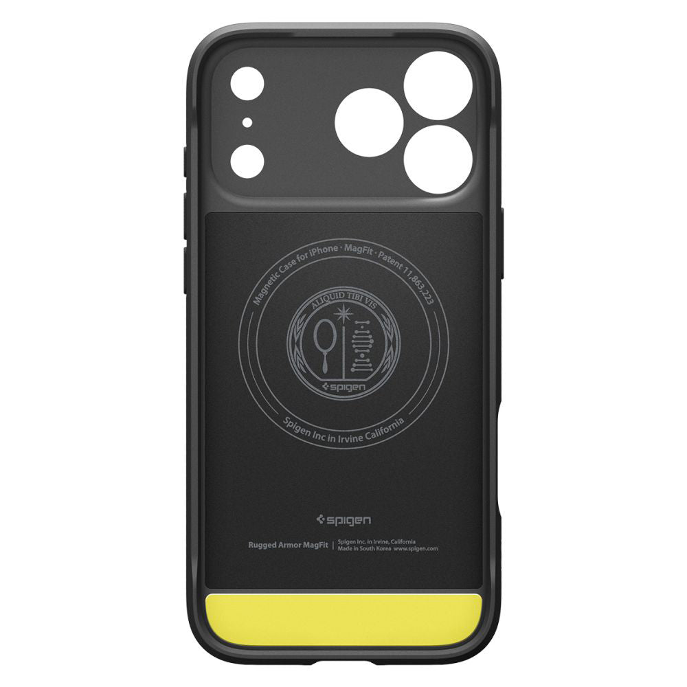 Husa MagSafe pentru Apple iPhone 17 Pro Max, Spigen, Rugged Armor, Neagra Mata ACS10263