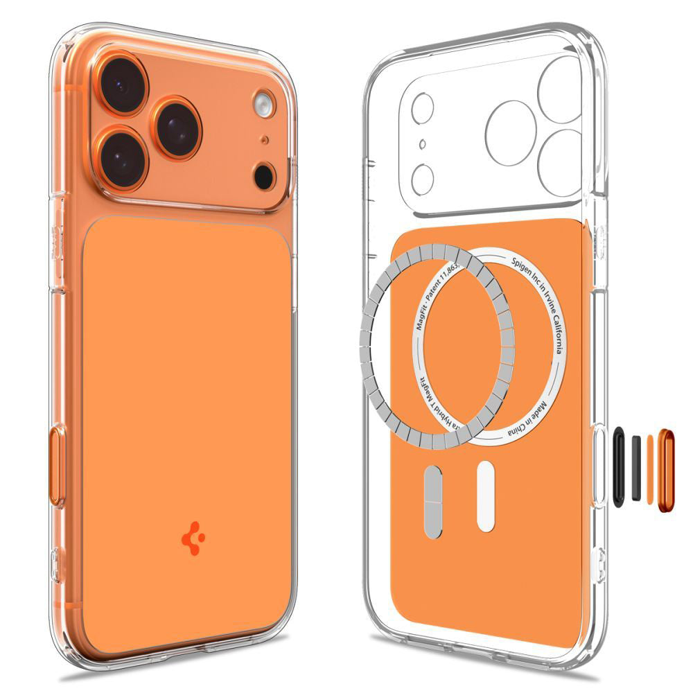 Husa MagSafe pentru Apple iPhone 17 Pro Max, Spigen, Ultra Hybrid T, Portocalie ACS10474
