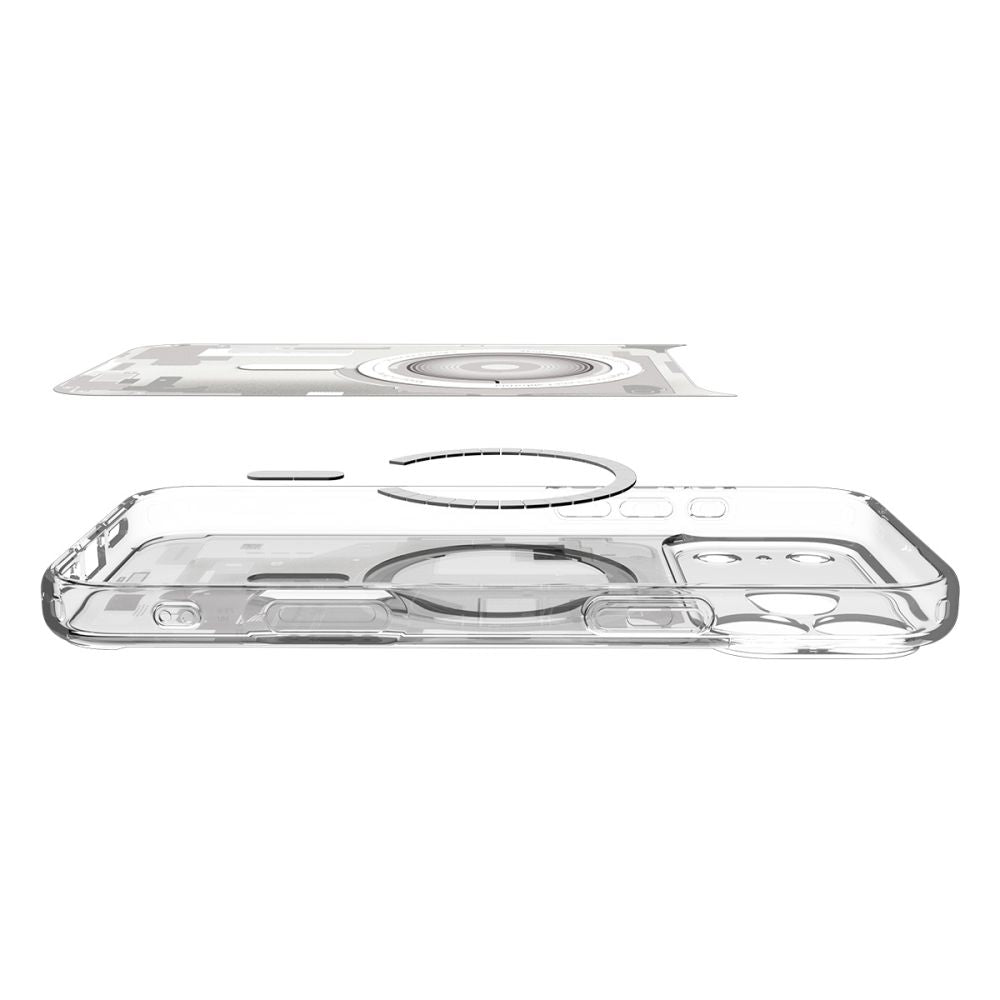 Husa MagSafe pentru Apple iPhone 17 Pro Max, Spigen, Ultra Hybrid Zero One, Alba ACS10287