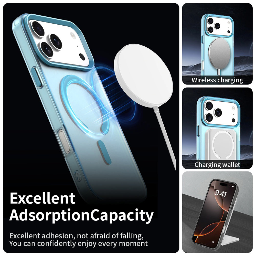 Husa MagSafe pentru Apple iPhone 17 Pro Max, Techsuit, CandyCase, Albastra