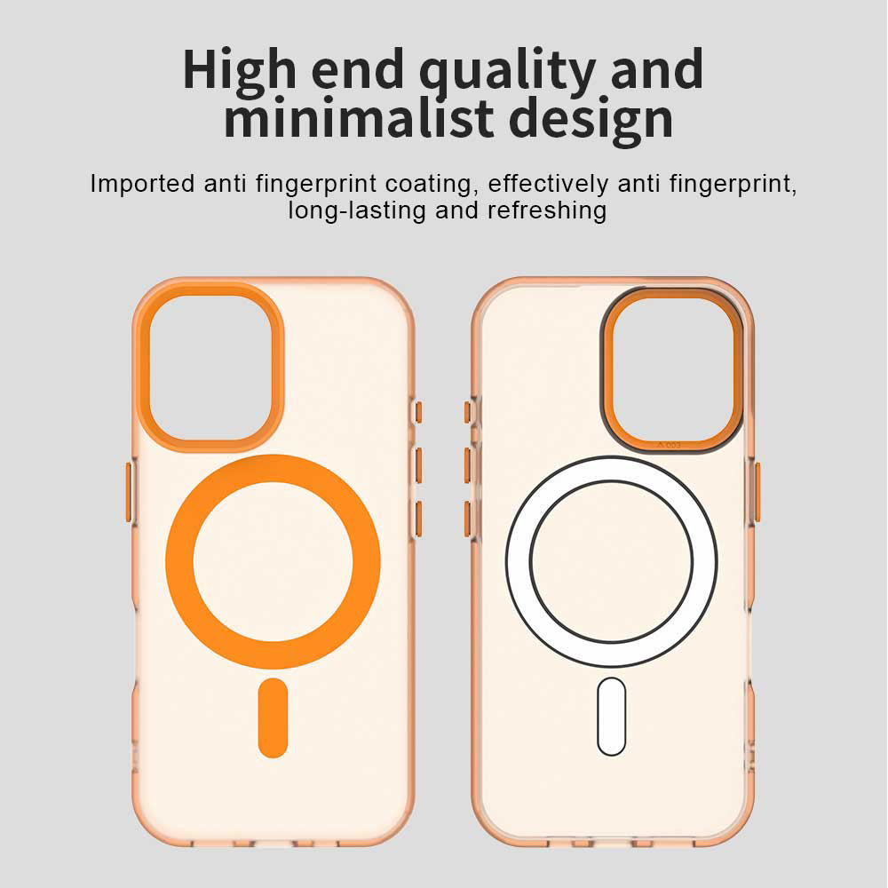Husa MagSafe pentru Apple iPhone 17 Pro Max, Techsuit, CandyCase, Portocalie