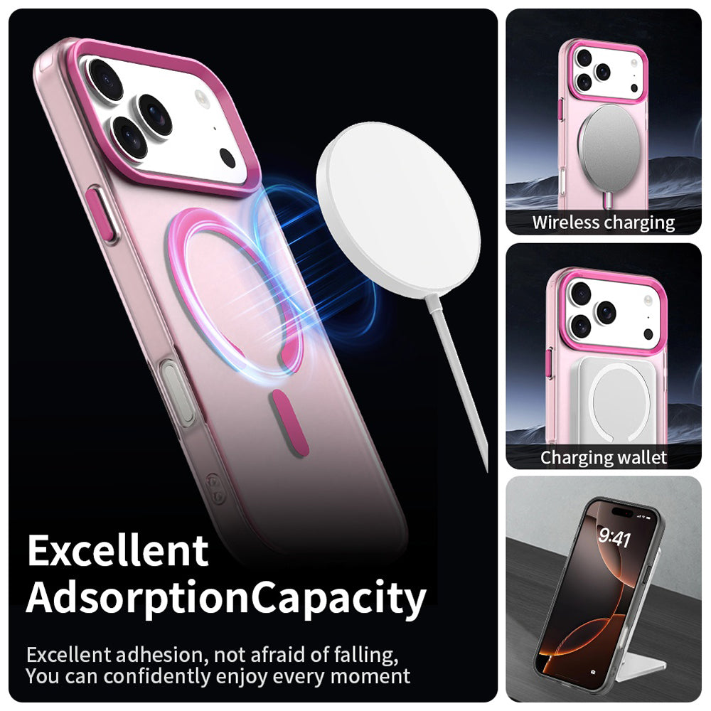 Husa MagSafe pentru Apple iPhone 17 Pro Max, Techsuit, CandyCase, Roz