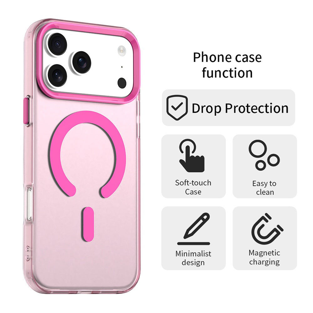 Husa MagSafe pentru Apple iPhone 17 Pro Max, Techsuit, CandyCase, Roz