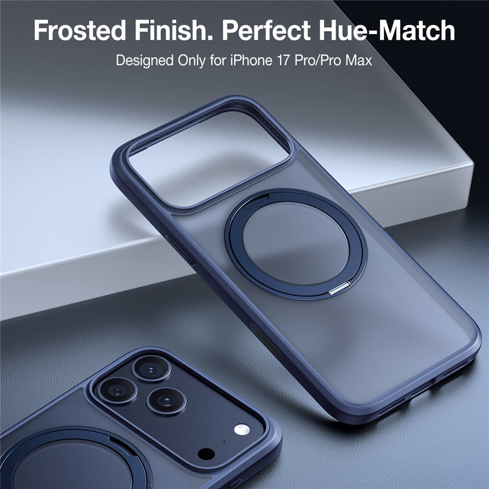 Husa MagSafe pentru Apple iPhone 17 Pro Max, Torras, Ostand Pro, Bleumarin