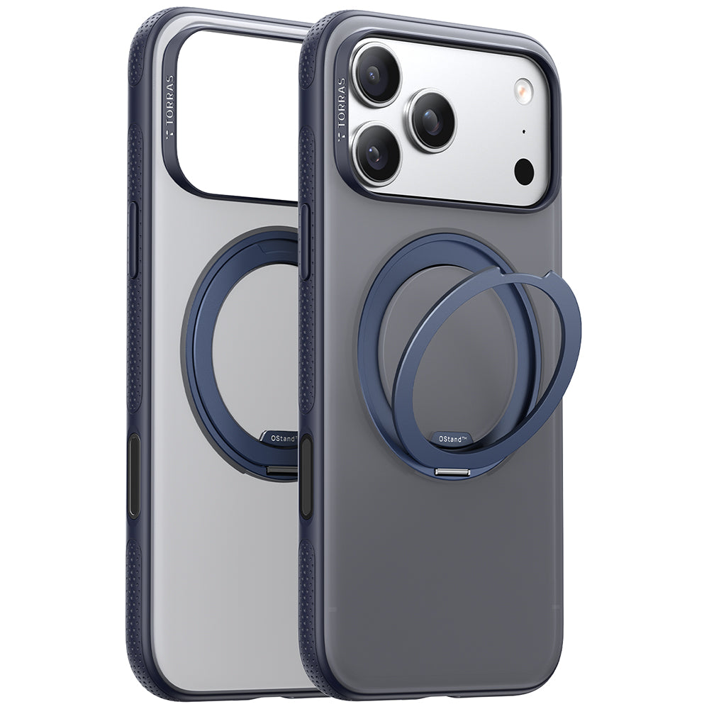 Husa MagSafe pentru Apple iPhone 17 Pro Max, Torras, Ostand R Fitness, Bleumarin