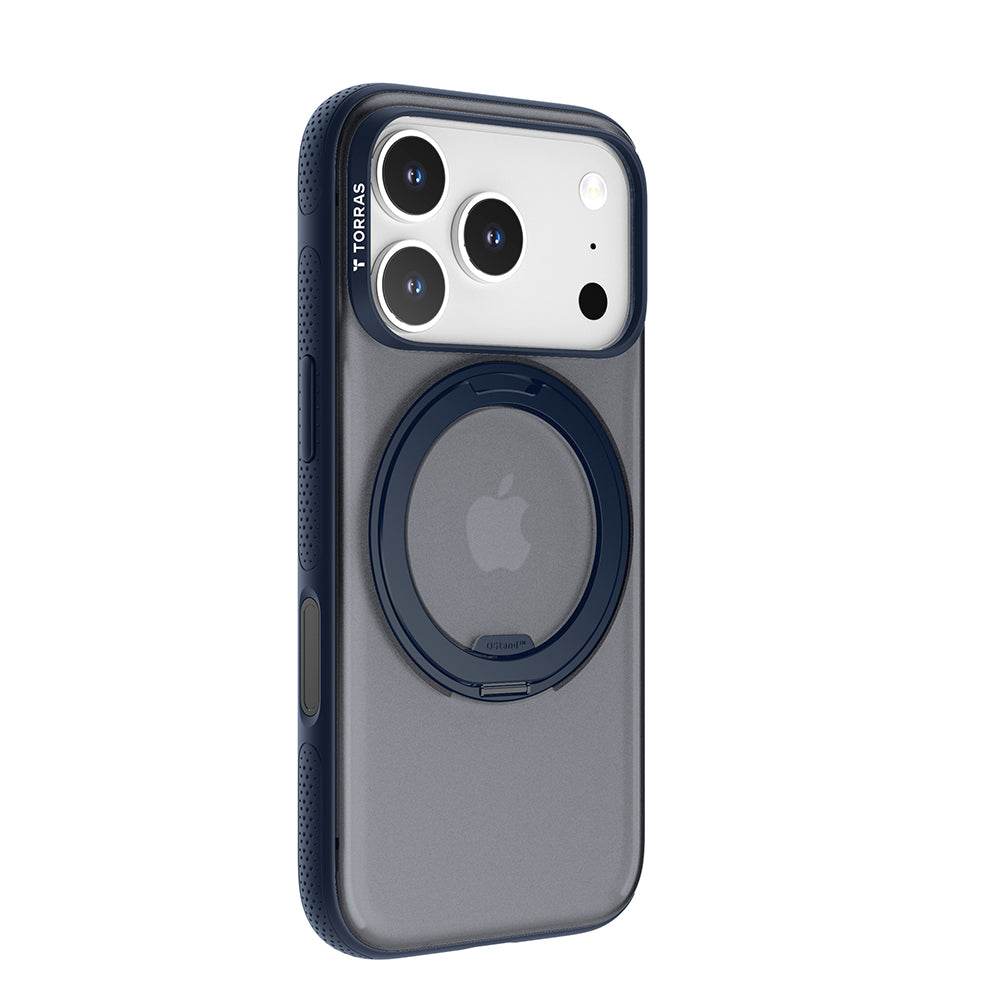Husa MagSafe pentru Apple iPhone 17 Pro Max, Torras, Ostand R Fitness, Bleumarin