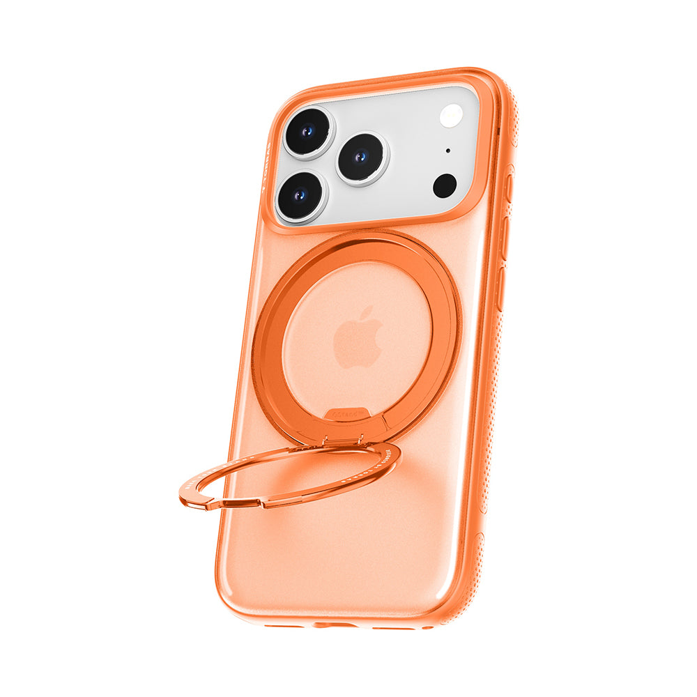 Husa MagSafe pentru Apple iPhone 17 Pro Max, Torras, Ostand R Fitness, Portocalie