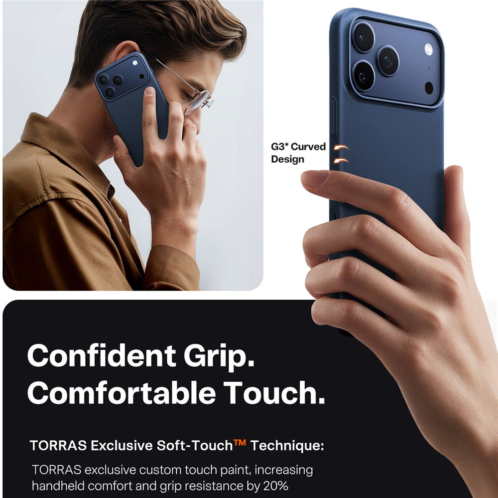 Husa MagSafe pentru Apple iPhone 17 Pro Max, Torras, SlimFit, Bleumarin