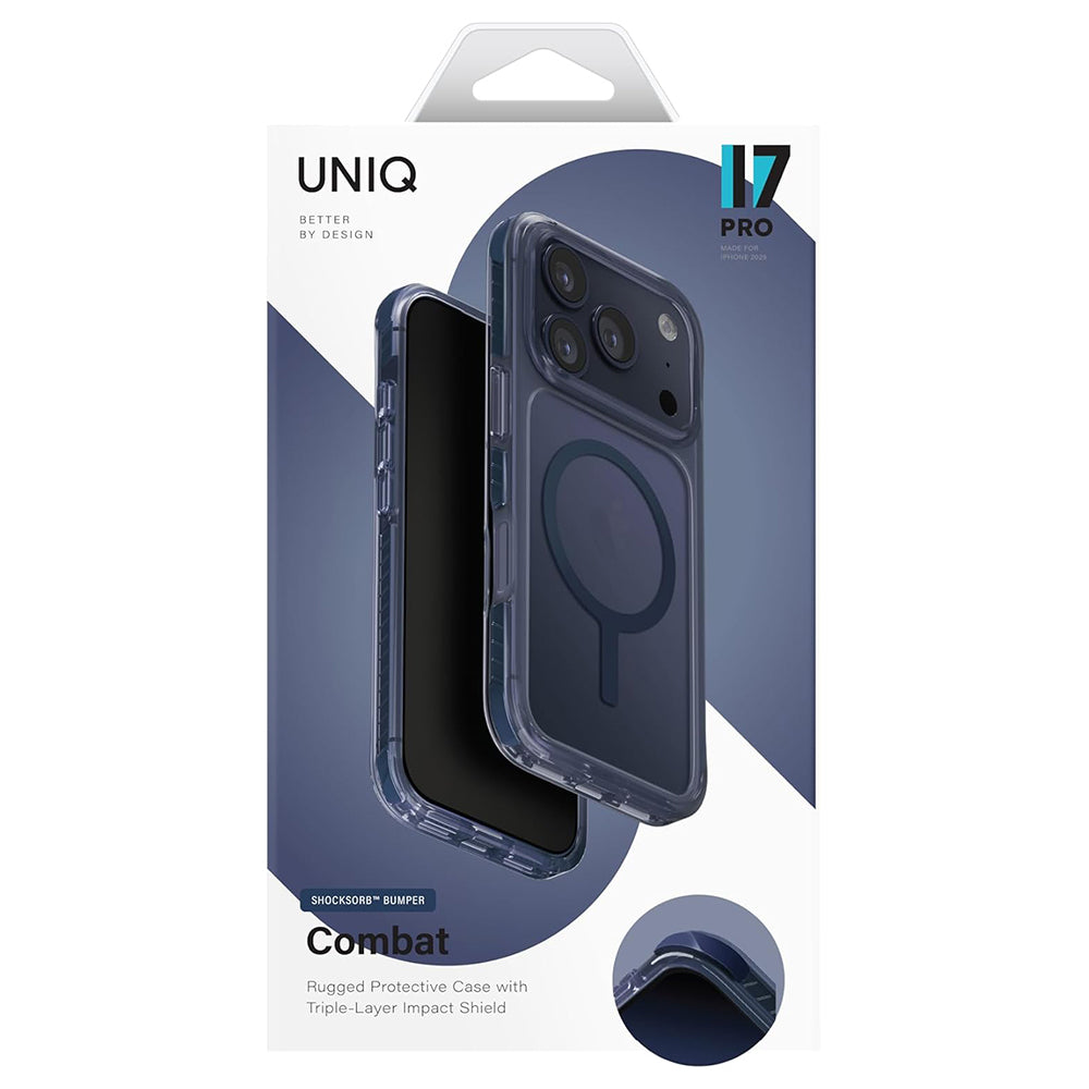 Husa MagSafe pentru Apple iPhone 17 Pro Max, UNIQ, Combat MagClick, Alba