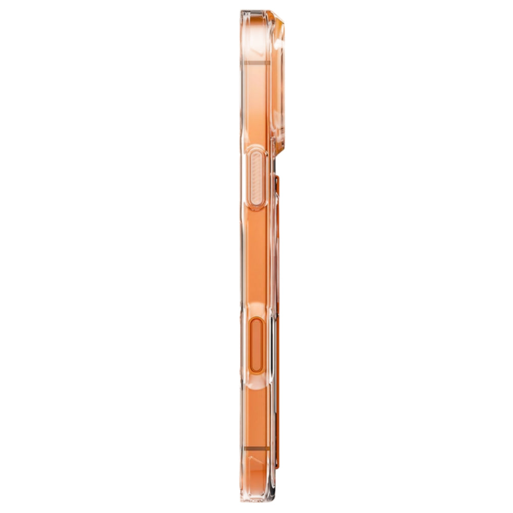 Husa MagSafe pentru Apple iPhone 17 Pro Max, UNIQ, Heldro Air MagClick, Transparenta Portocalie