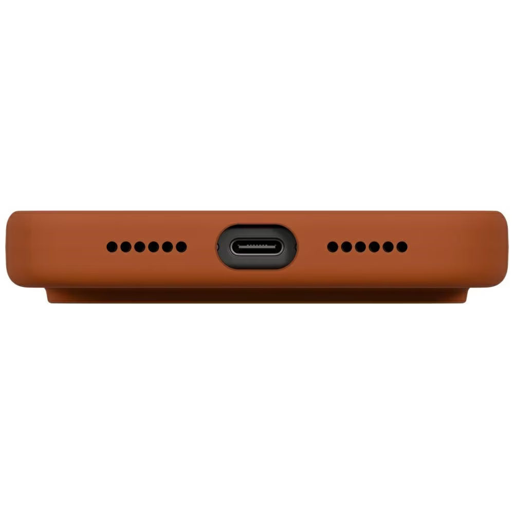 Husa MagSafe pentru Apple iPhone 17 Pro Max, UNIQ, Lino MagClick, Portocalie Inchis