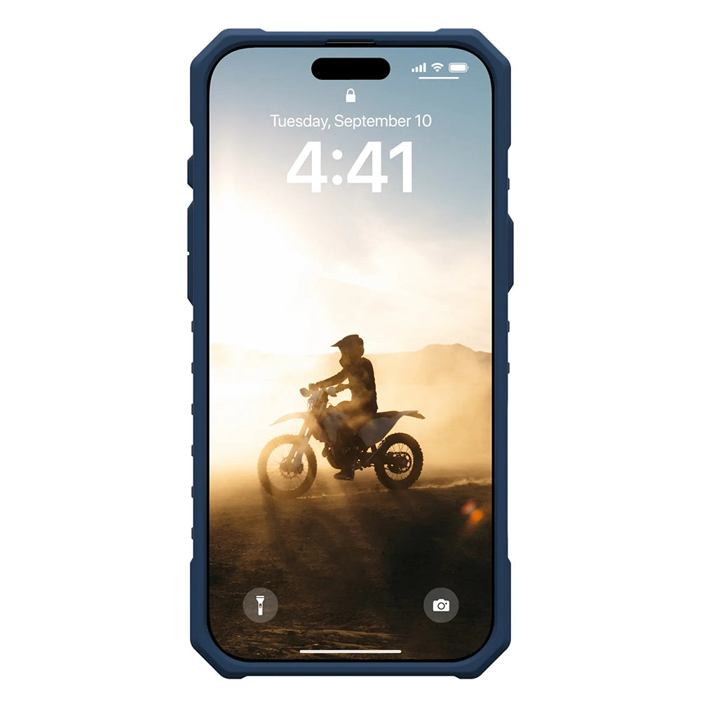 Husa MagSafe pentru Apple iPhone 17 Pro Max, Urban Armor Gear, Pathfinder Clear with Lanyard, Albastra