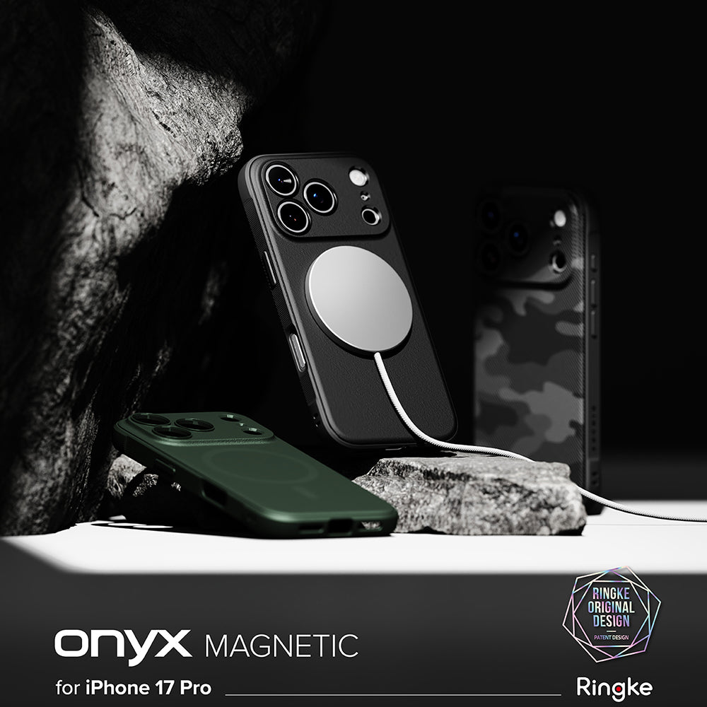 Husa MagSafe pentru Apple iPhone 17 Pro, Ringke, Onyx, Neagra