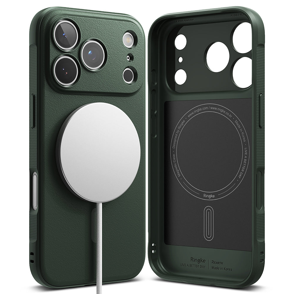 Husa MagSafe pentru Apple iPhone 17 Pro, Ringke, Onyx, Verde Inchis