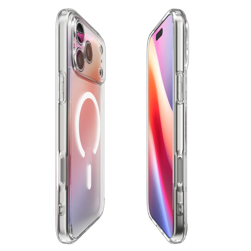 Husa MagSafe pentru Apple iPhone 17 Pro, Spigen, Ultra Hybrid, Alba Satinata ACS10350