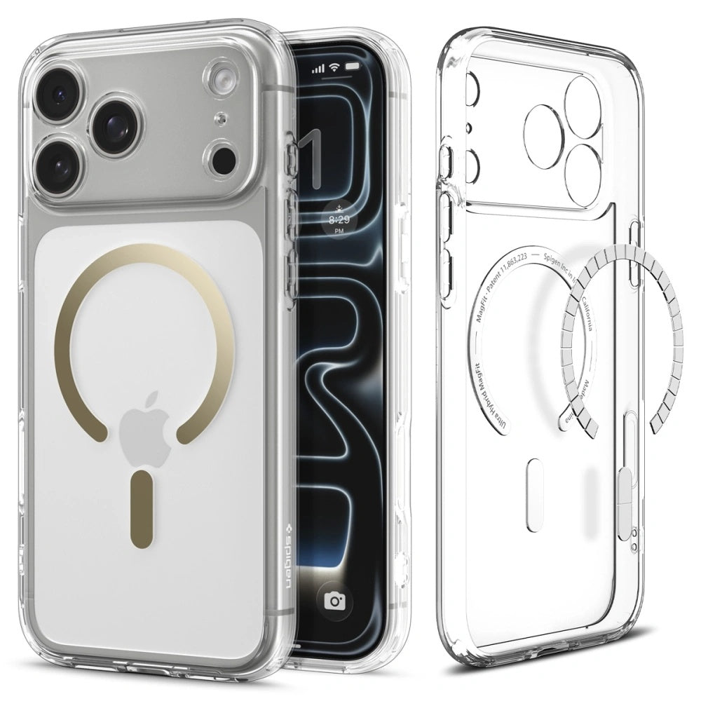 Husa MagSafe pentru Apple iPhone 17 Pro, Spigen, Ultra Hybrid, Aurie ACS10348
