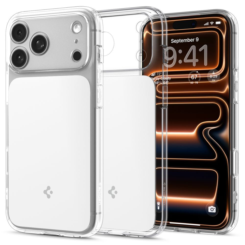 Husa MagSafe pentru Apple iPhone 17 Pro, Spigen, Ultra Hybrid T, Alba ACS10344