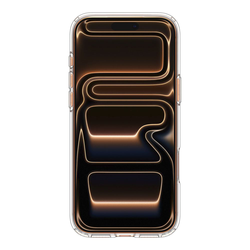 Husa MagSafe pentru Apple iPhone 17 Pro, Spigen, Ultra Hybrid, Transparenta Portocalie ACS11112