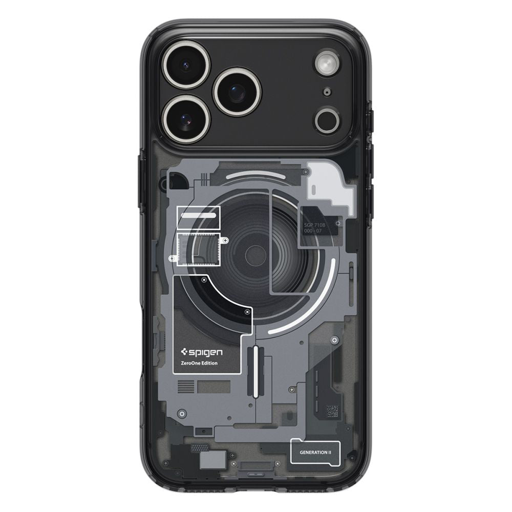 Husa MagSafe pentru Apple iPhone 17 Pro, Spigen, Ultra Hybrid Zero One, Neagra ACS10353