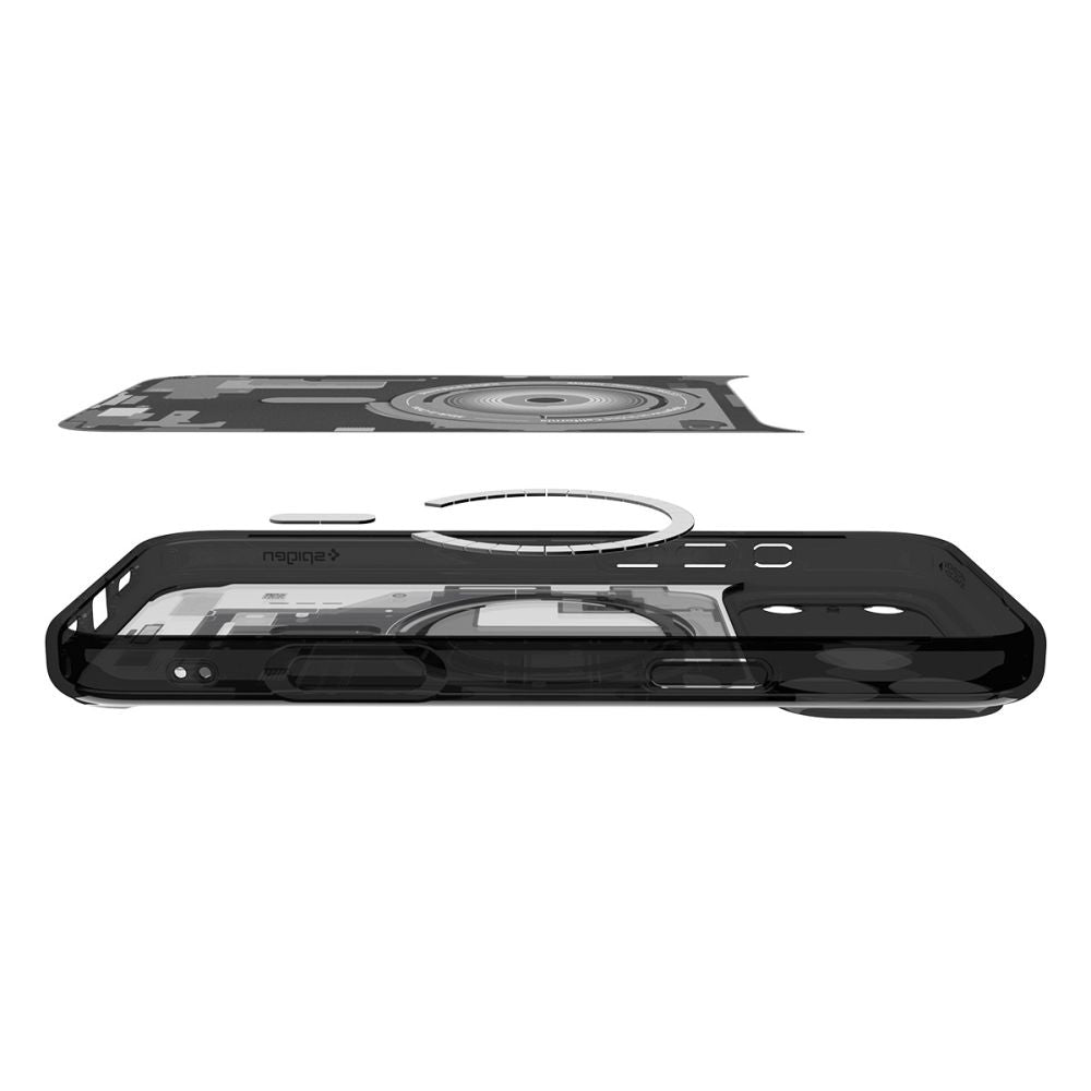 Husa MagSafe pentru Apple iPhone 17 Pro, Spigen, Ultra Hybrid Zero One, Neagra ACS10353