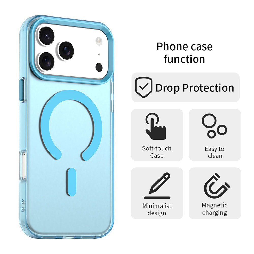 Husa MagSafe pentru Apple iPhone 17 Pro, Techsuit, CandyCase, Albastra