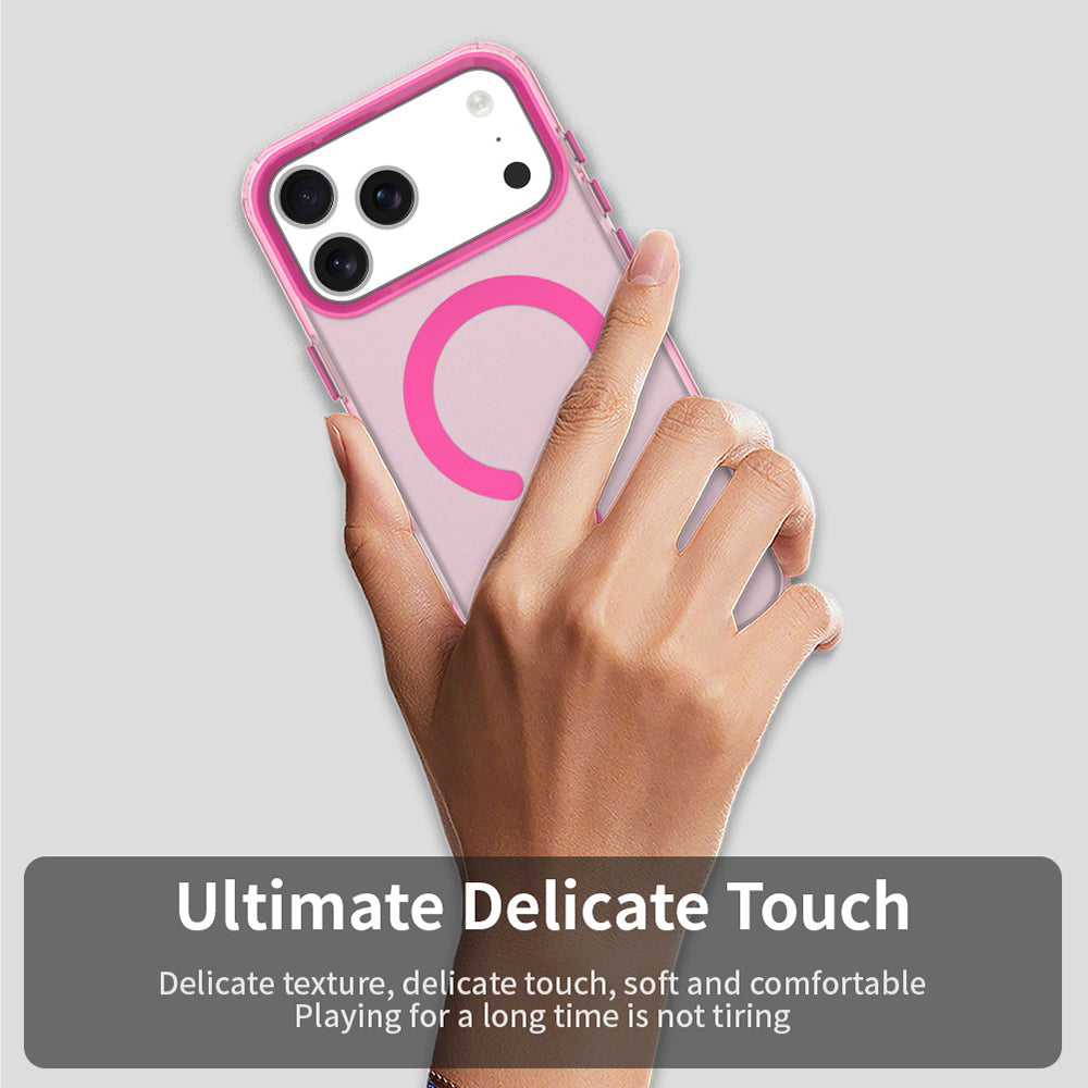 Husa MagSafe pentru Apple iPhone 17 Pro, Techsuit, CandyCase, Roz