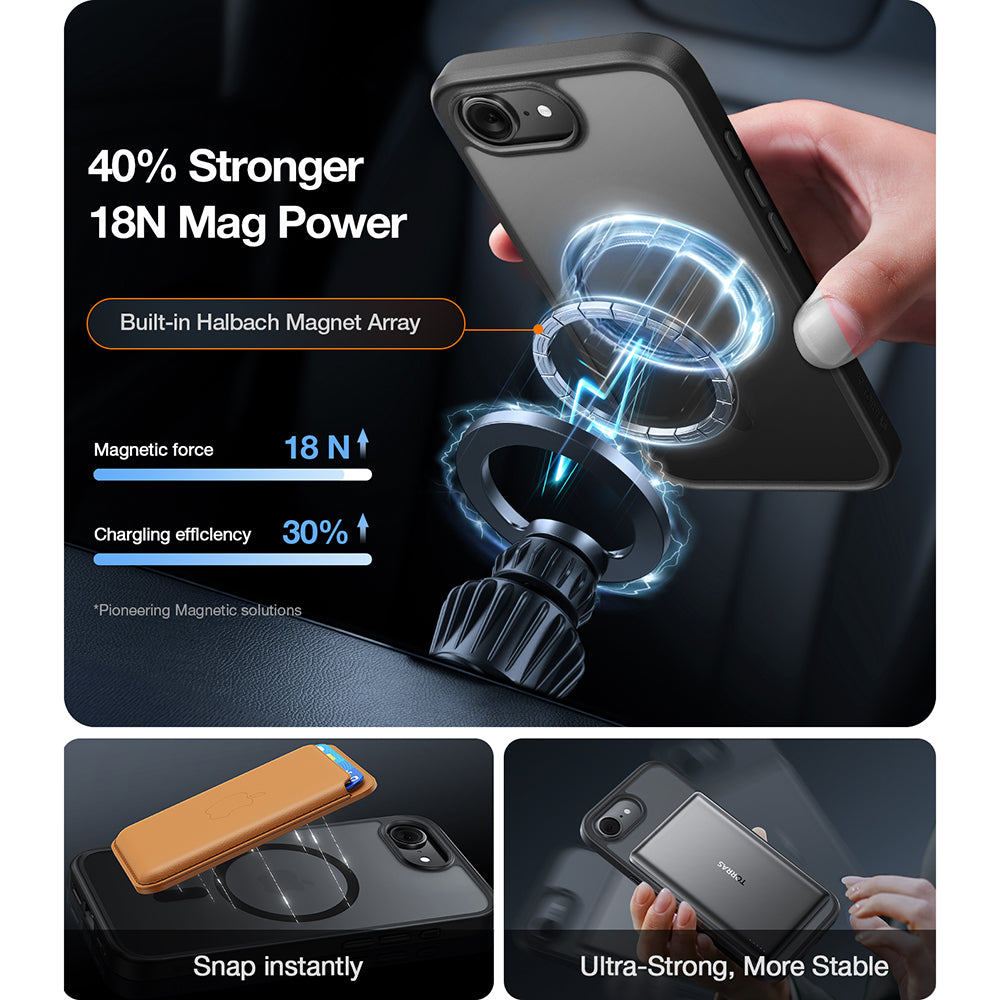 Husa MagSafe pentru Apple iPhone 17 Pro, Torras, Guardian, Bleumarin
