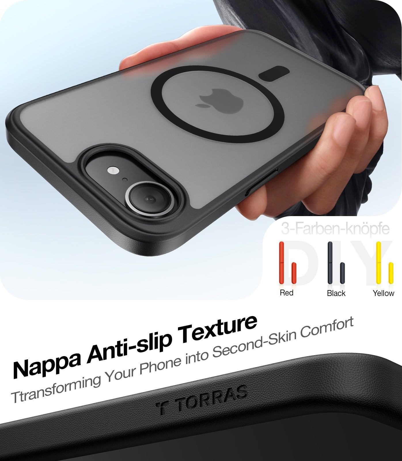 Husa MagSafe pentru Apple iPhone 17 Pro, Torras, Guardian, Transparenta