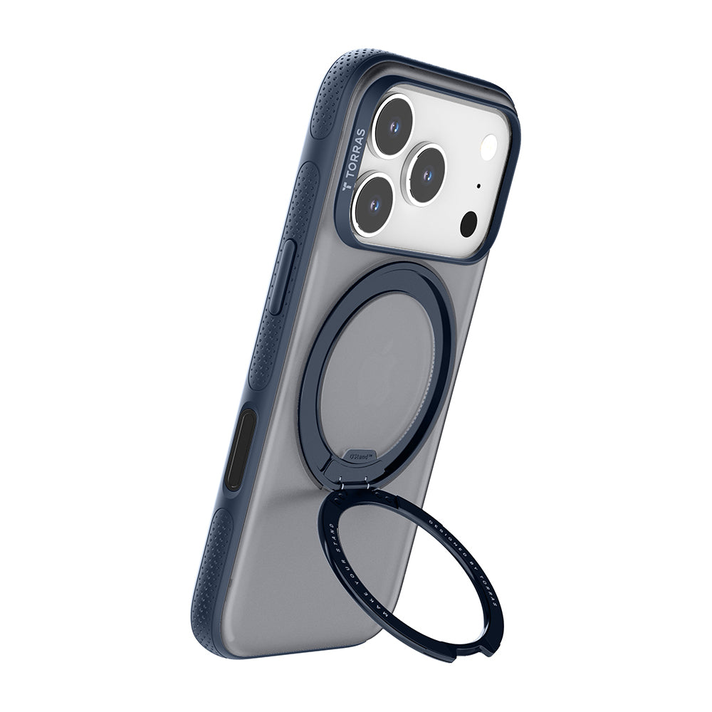 Husa MagSafe pentru Apple iPhone 17 Pro, Torras, Ostand R Fitness, Bleumarin
