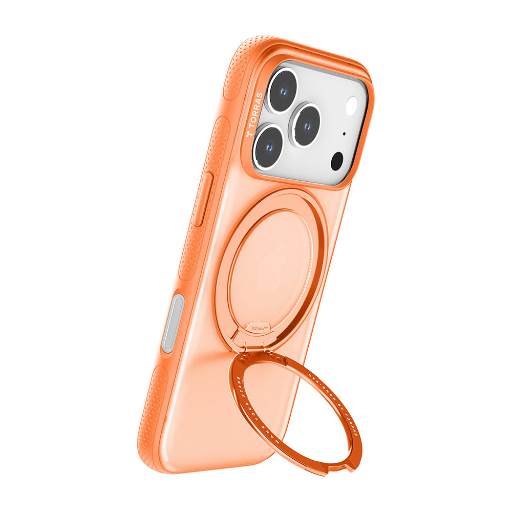Husa MagSafe pentru Apple iPhone 17 Pro, Torras, Ostand R Fitness, Portocalie