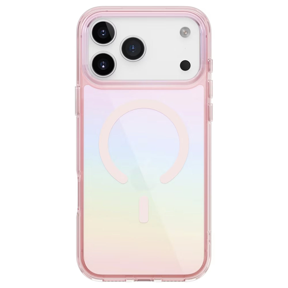 Husa MagSafe pentru Apple iPhone 17 Pro, UNIQ, Iridescia MagClick, Bleu Pastel