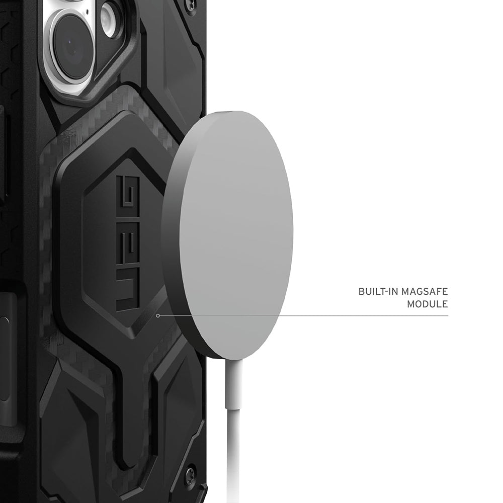 Husa MagSafe pentru Apple iPhone 17 Pro, Urban Armor Gear, Monarch Pro Carbon, Neagra