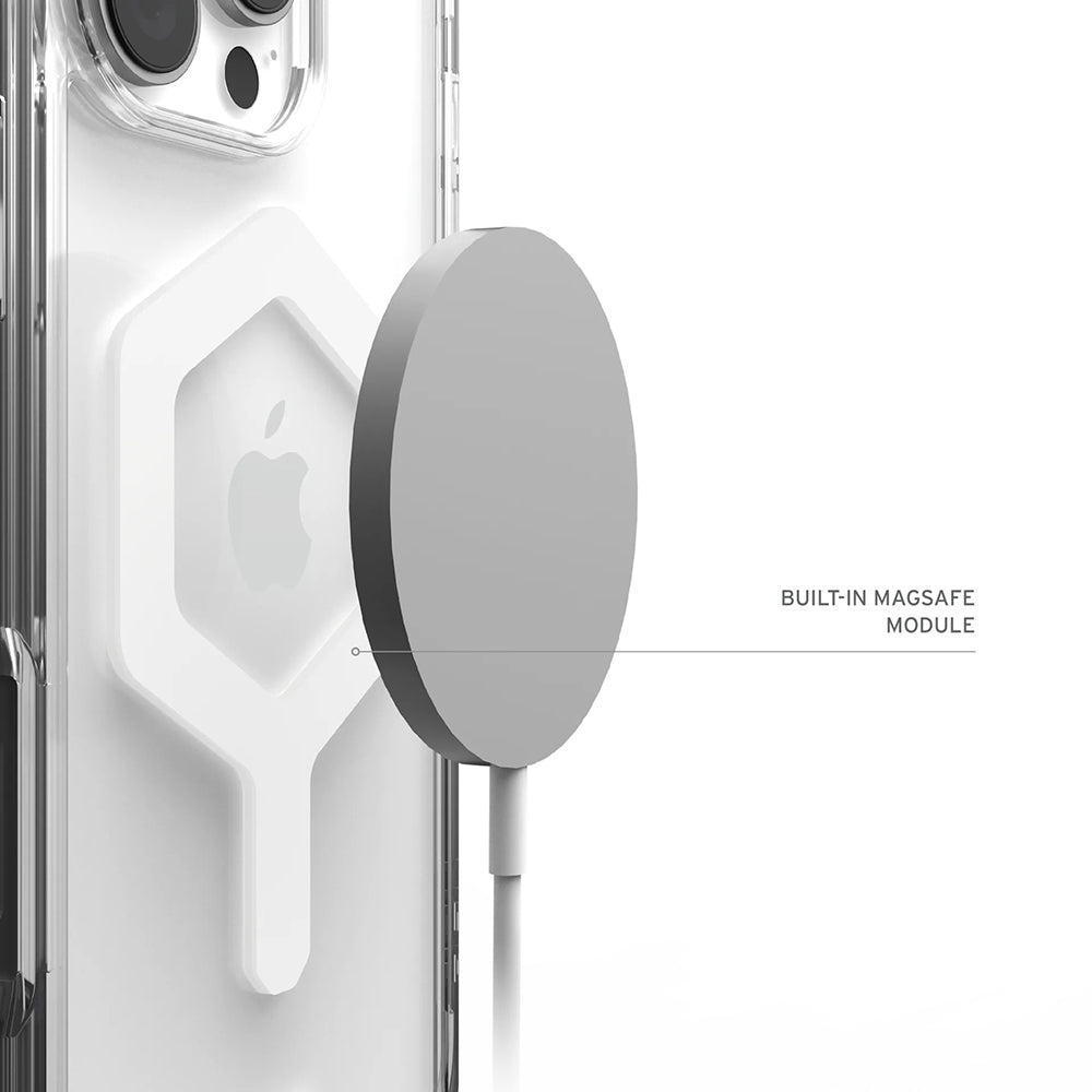 Husa MagSafe pentru Apple iPhone 17 Pro, Urban Armor Gear, Plyo, Alba
