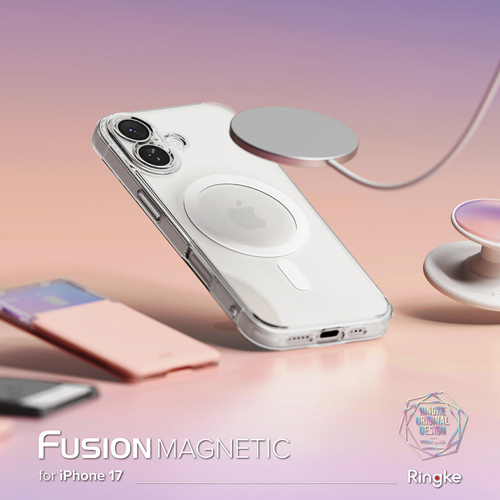 Husa MagSafe pentru Apple iPhone 17, Ringke, Fusion, Transparenta Mata