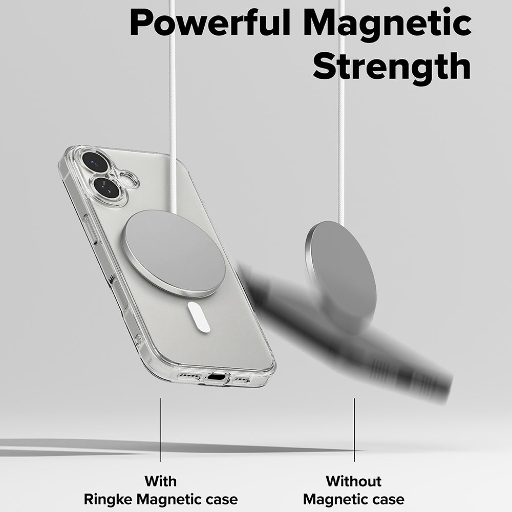 Husa MagSafe pentru Apple iPhone 17, Ringke, Fusion, Transparenta Mata
