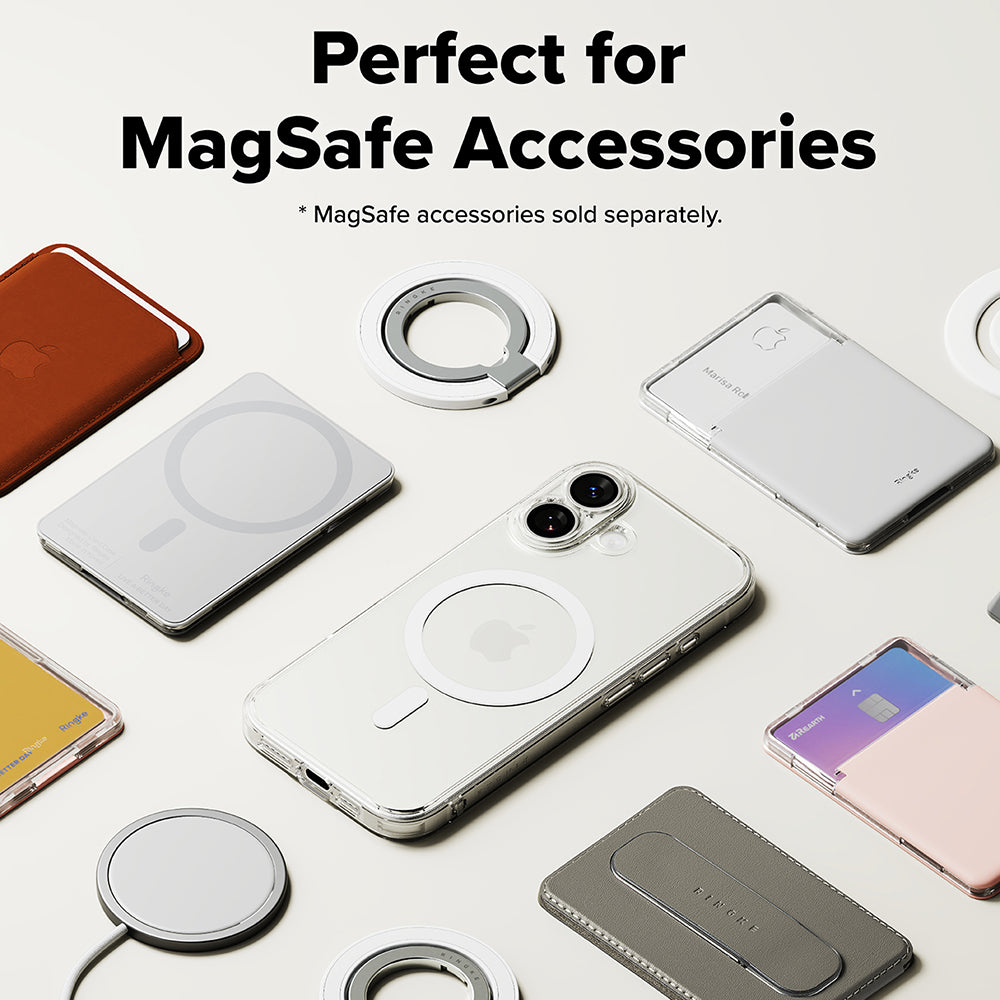 Husa MagSafe pentru Apple iPhone 17, Ringke, Fusion, Transparenta Mata