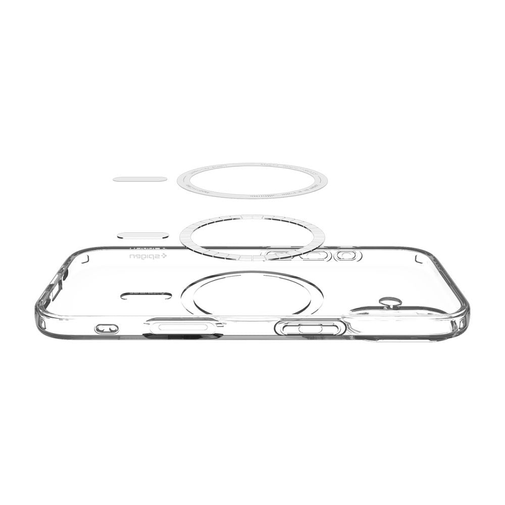 Husa MagSafe pentru Apple iPhone 17, Spigen, Liquid Crystal, Alba ACS10397