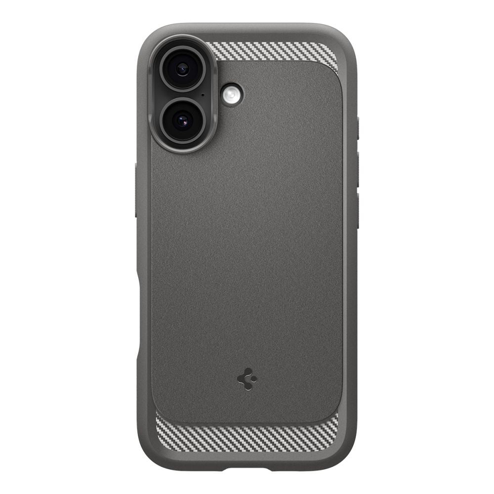 Husa MagSafe pentru Apple iPhone 17, Spigen, Rugged Armor, Gri