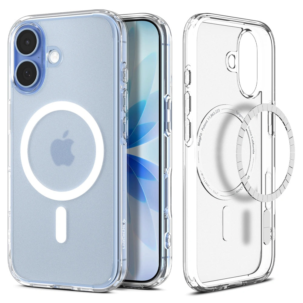 Husa MagSafe pentru Apple iPhone 17, Spigen, Ultra Hybrid, Alba Satinata