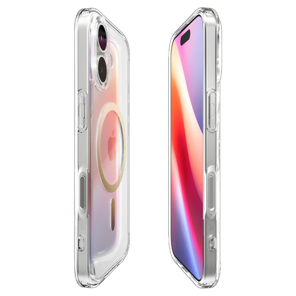 Husa MagSafe pentru Apple iPhone 17, Spigen, Ultra Hybrid, Aurie Transparenta ACS10382