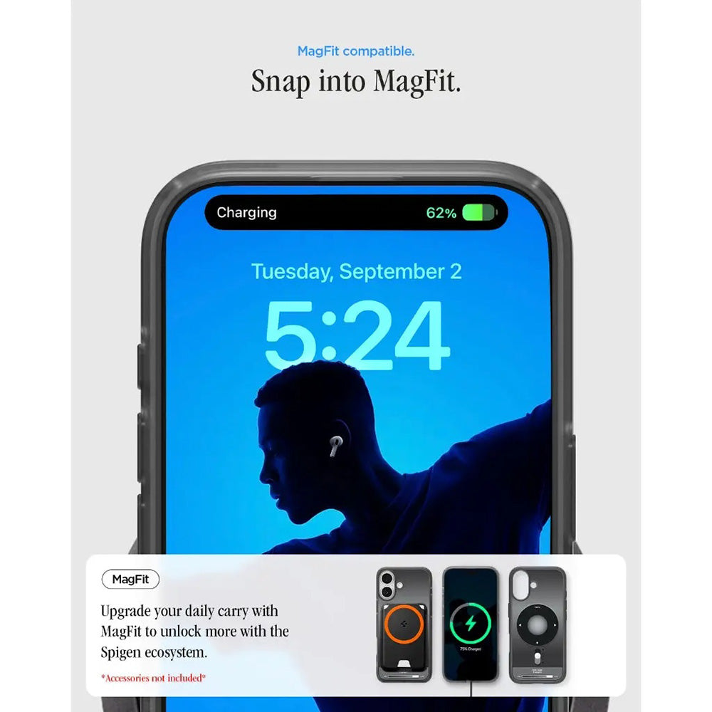Husa MagSafe pentru Apple iPhone 17, Spigen, Ultra Hybrid Classic, Neagra