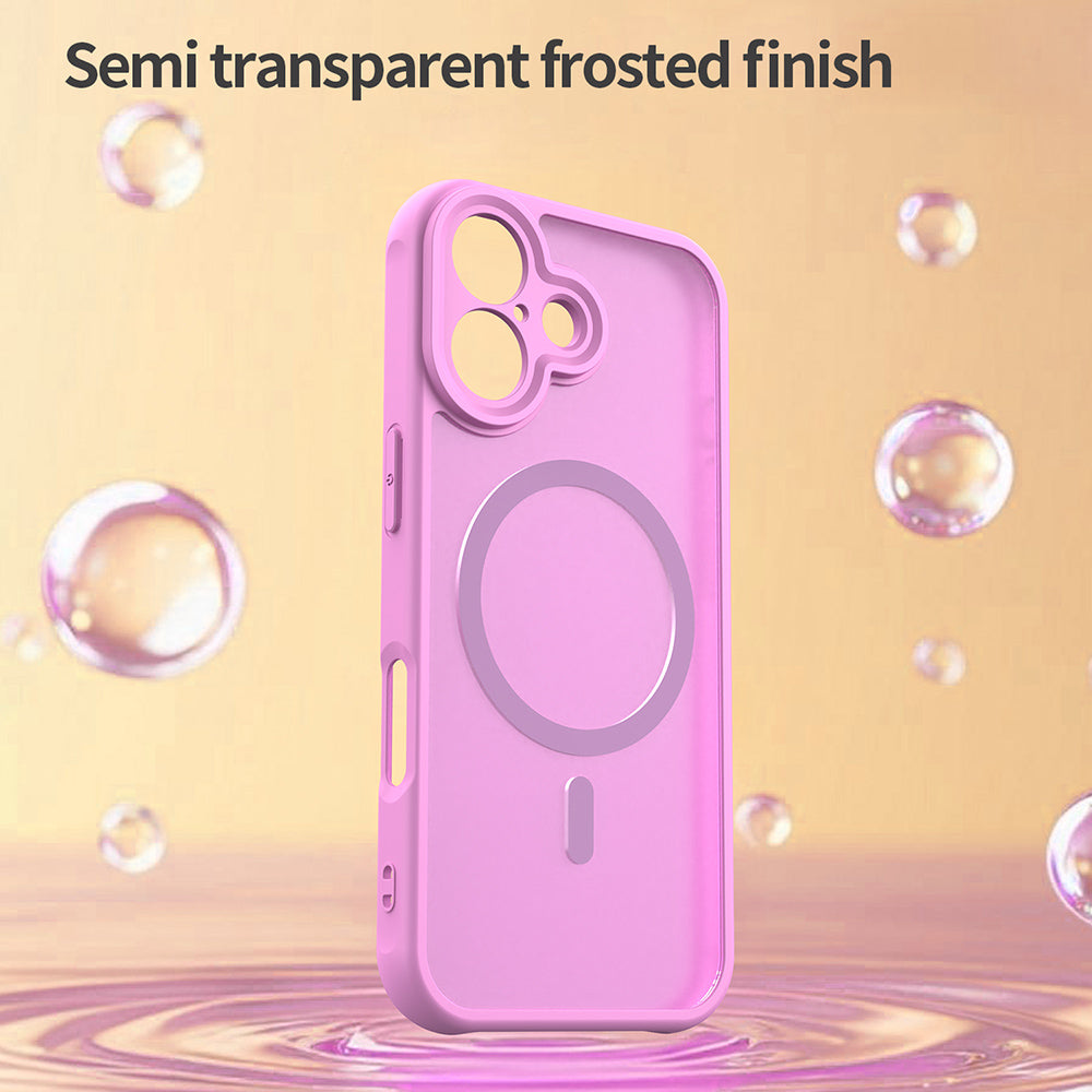 Husa MagSafe pentru Apple iPhone 17, Techsuit, HaloFrost II, Roz