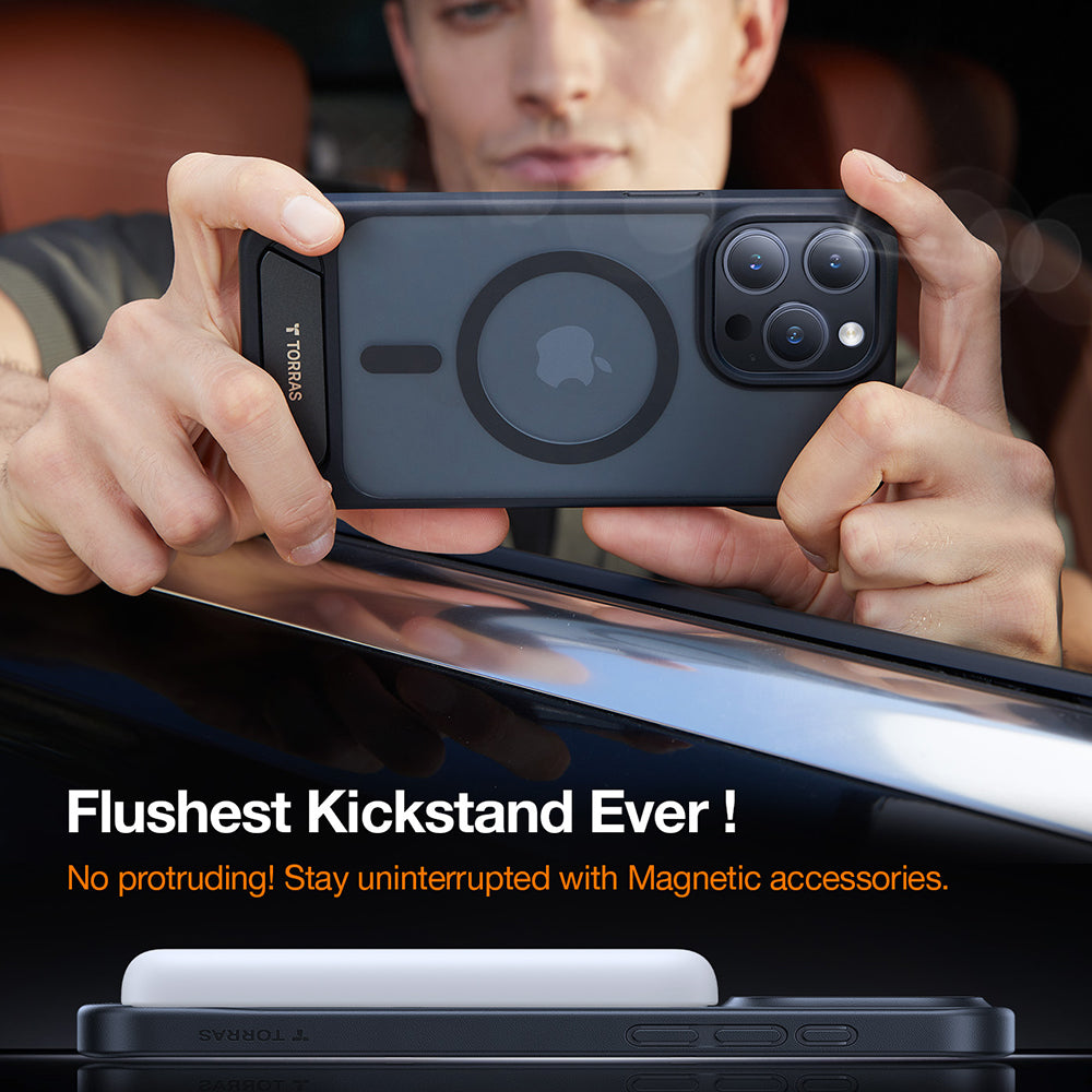 Husa MagSafe pentru Apple iPhone 17, Torras, Pstand, Transparenta
