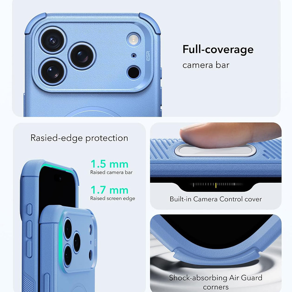 Husa MagSafe pentru Apple iPhone 18 Pro / 17 Pro, ESR, Cyber, Bleu