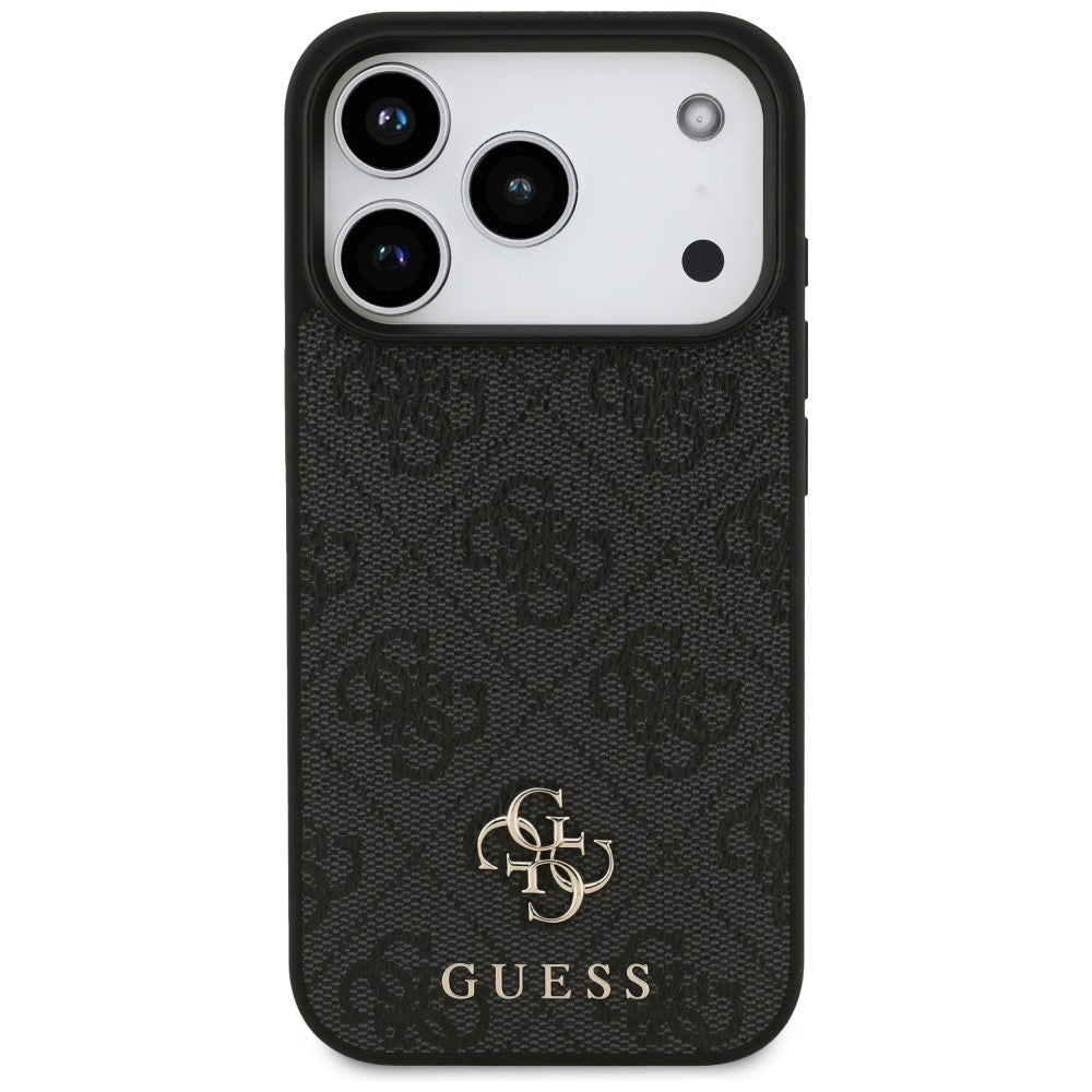 Husa MagSafe pentru Apple iPhone 18 Pro / 17 Pro, Guess, 4G Small and Classic Logo, Neagra