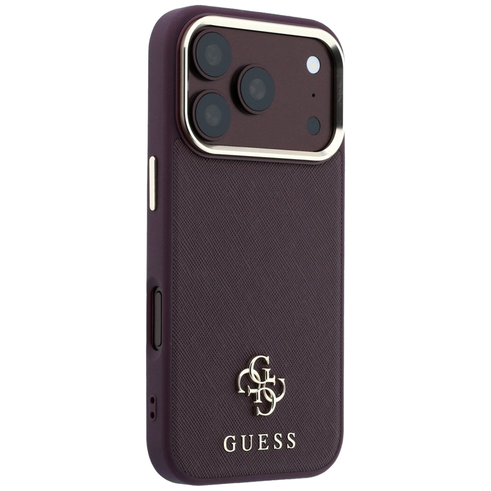 Husa MagSafe pentru Apple iPhone 18 Pro / 17 Pro, Guess, Saffiano Small 4G Classic, Visinie